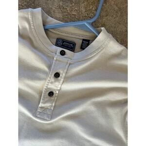 Arrow henley style tan color long sleeve T-shirt, Men's size XLT